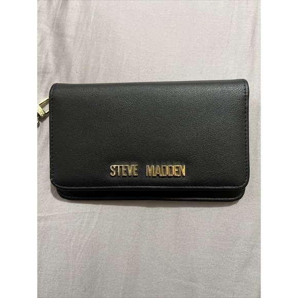 black steve madden wallet with strap - Picture 2 of 6